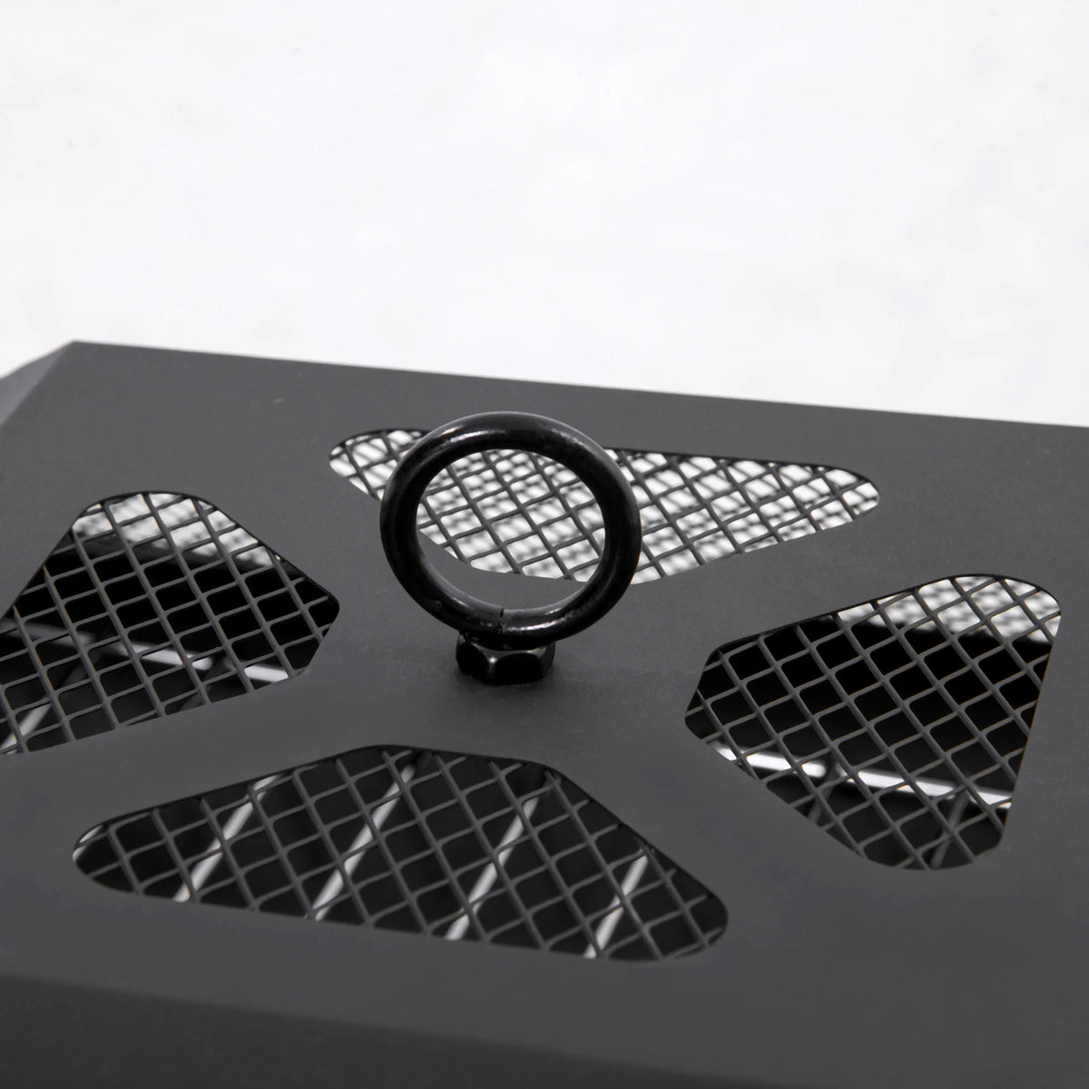 Outsunny Outdoor Steel Brazier with Spark Protector 45X45X34 cm Black