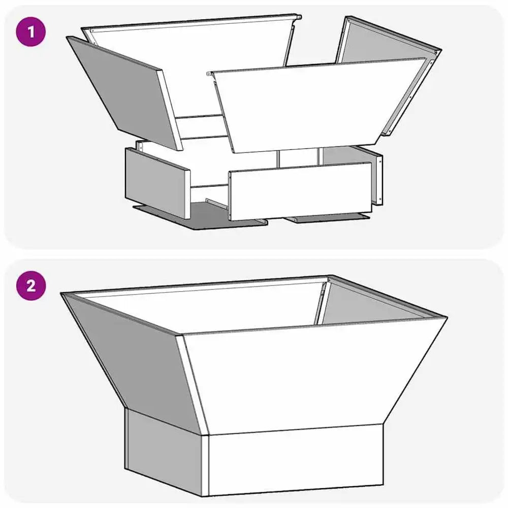 Outdoor Fire Pit, Brown Weathering Steel Square Design, Durable Patio Garden Heating And BBQ Center, 60x60x35 Cm